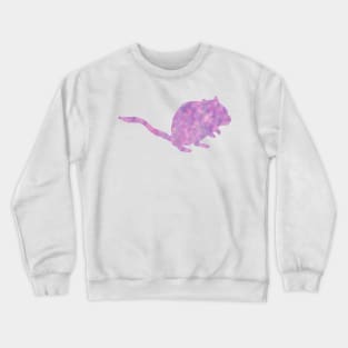 Pink/purple watercolour gerbil Crewneck Sweatshirt